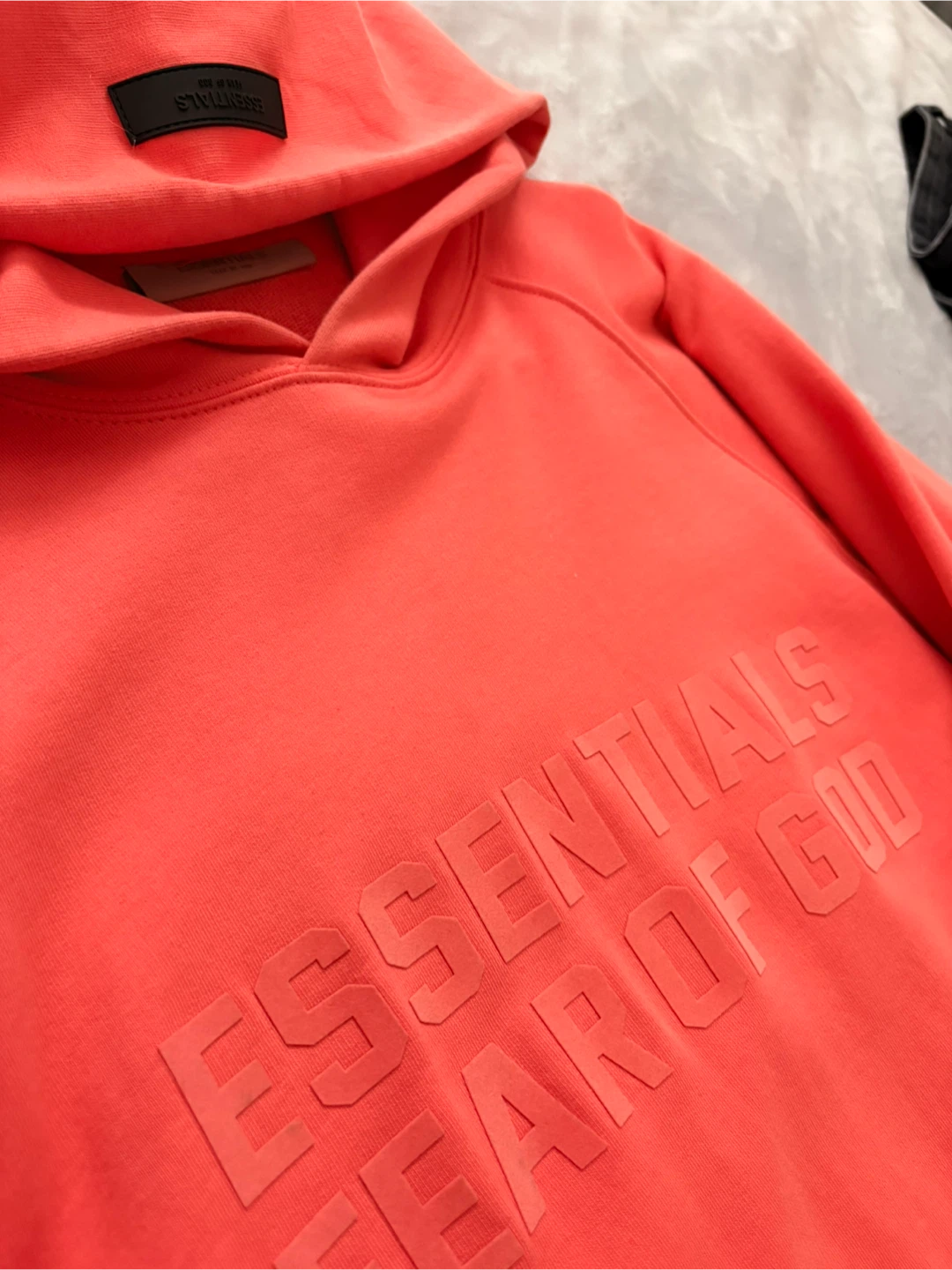 Fear of God Essentials Hoodie - Coral - photo 2