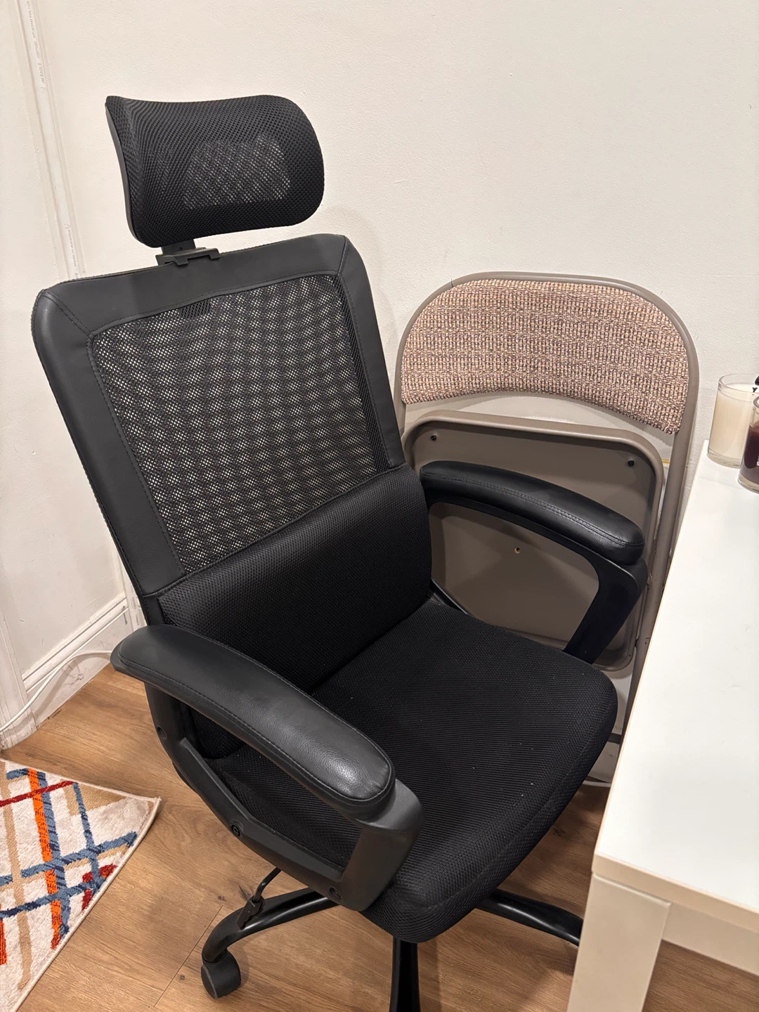 Black Ergonomic Office Chair with Headrest