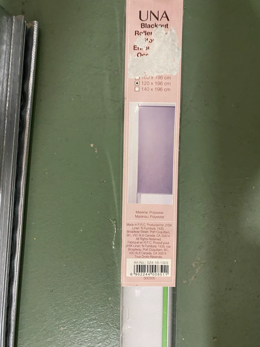 UNA Blackout Roller Blind 100 x 196 cm