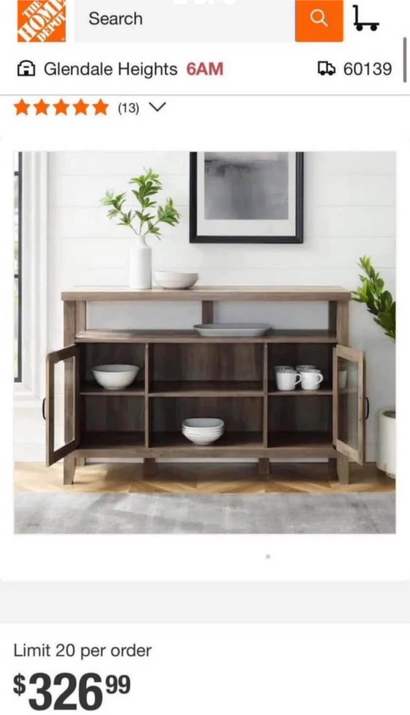 New Storage Sideboard Buffet Entryway Console Server TV Stand - photo 2