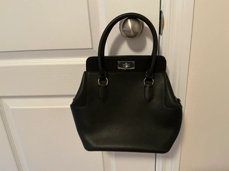 Black Top Handle Handbag