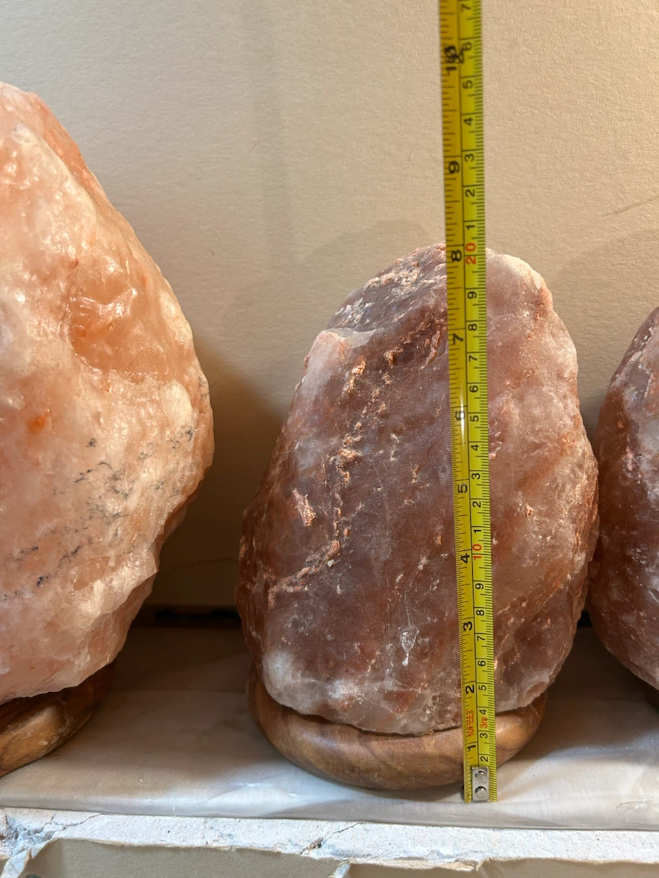 Himalayan salt lamp with wooden base - photo 2