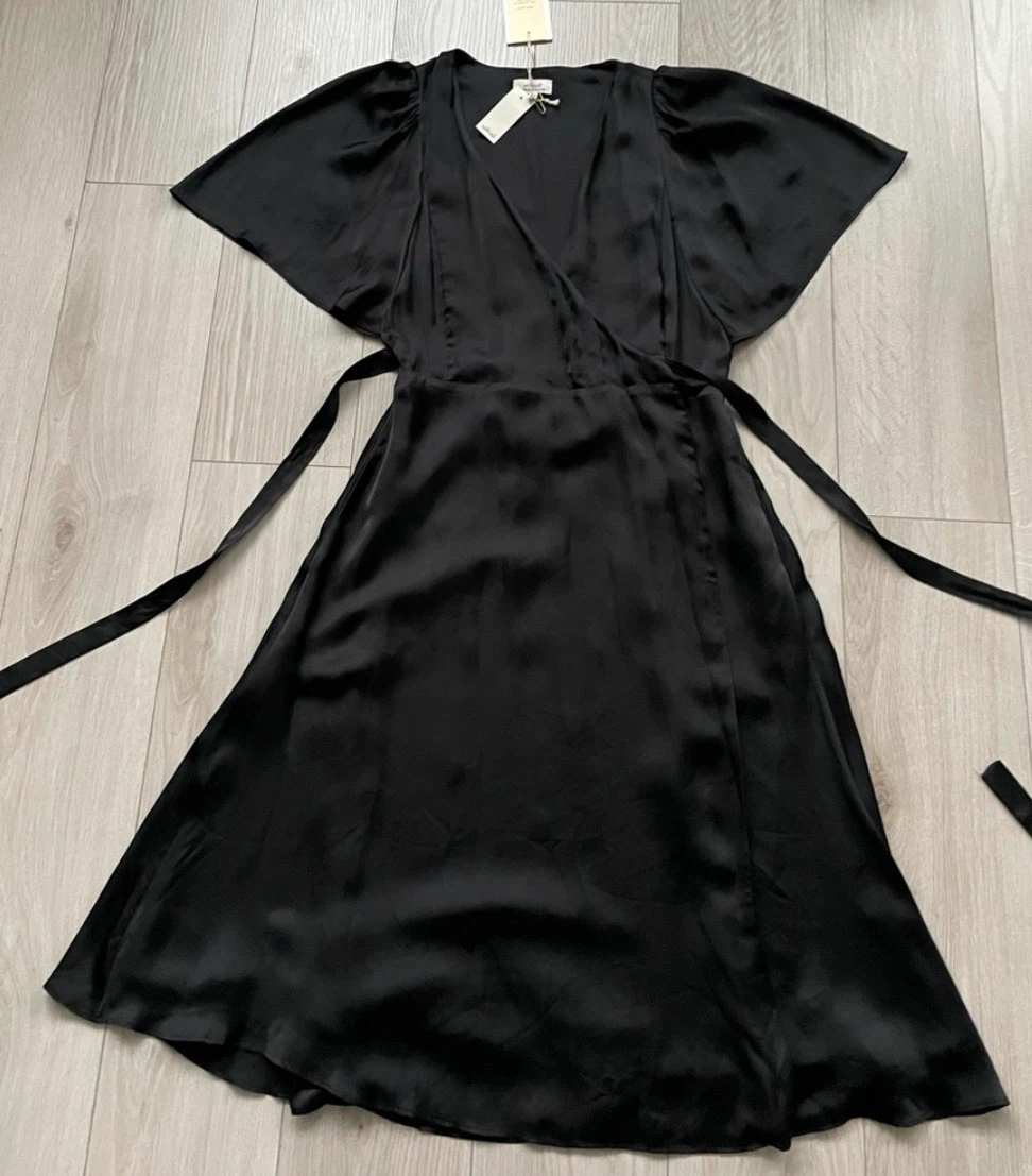 Wilfred Nadine Wrap Dress, 100% cupro, pockets, XS NWT - photo 2