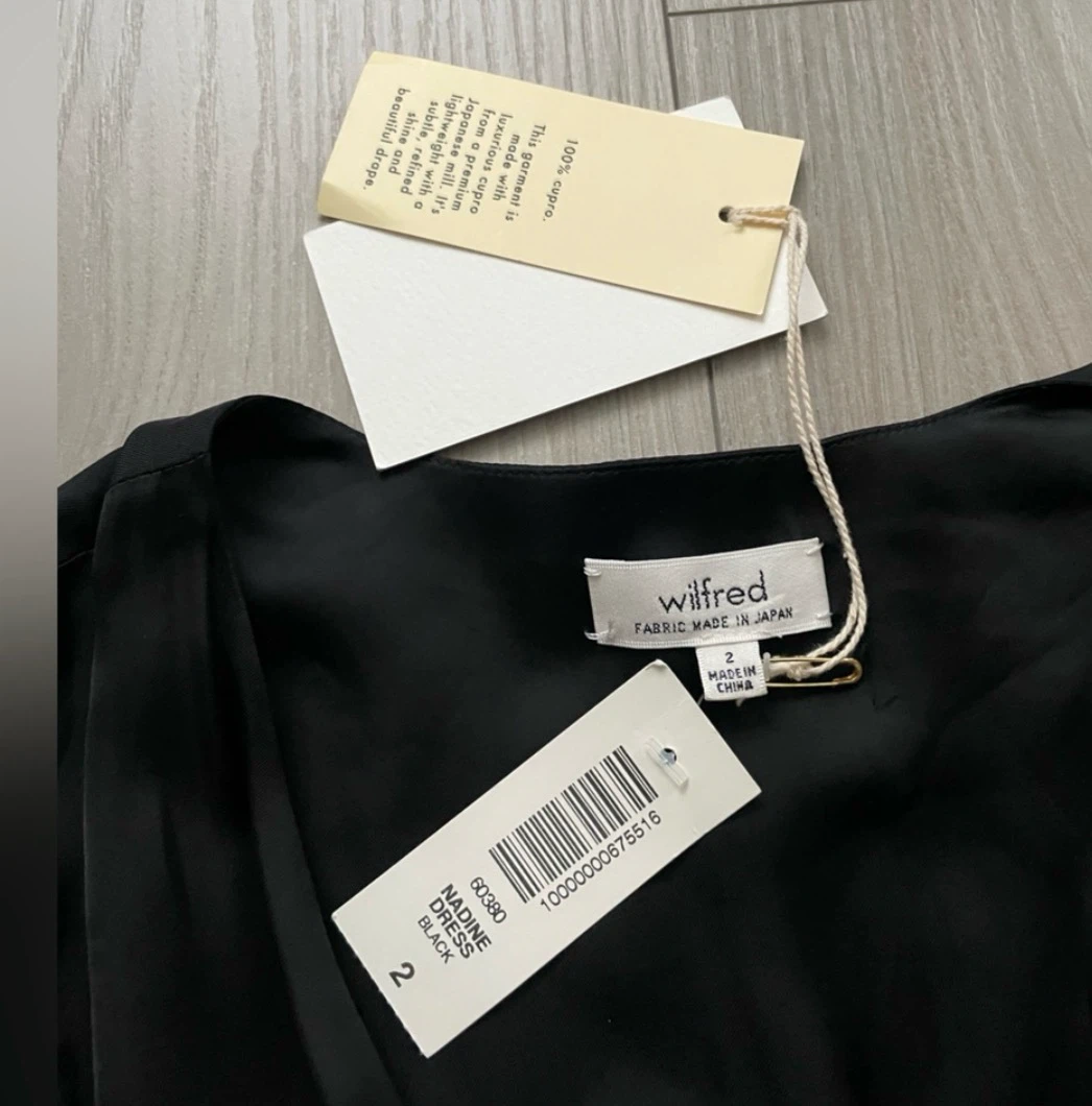 Wilfred Nadine Wrap Dress, 100% cupro, pockets, XS NWT - photo 4