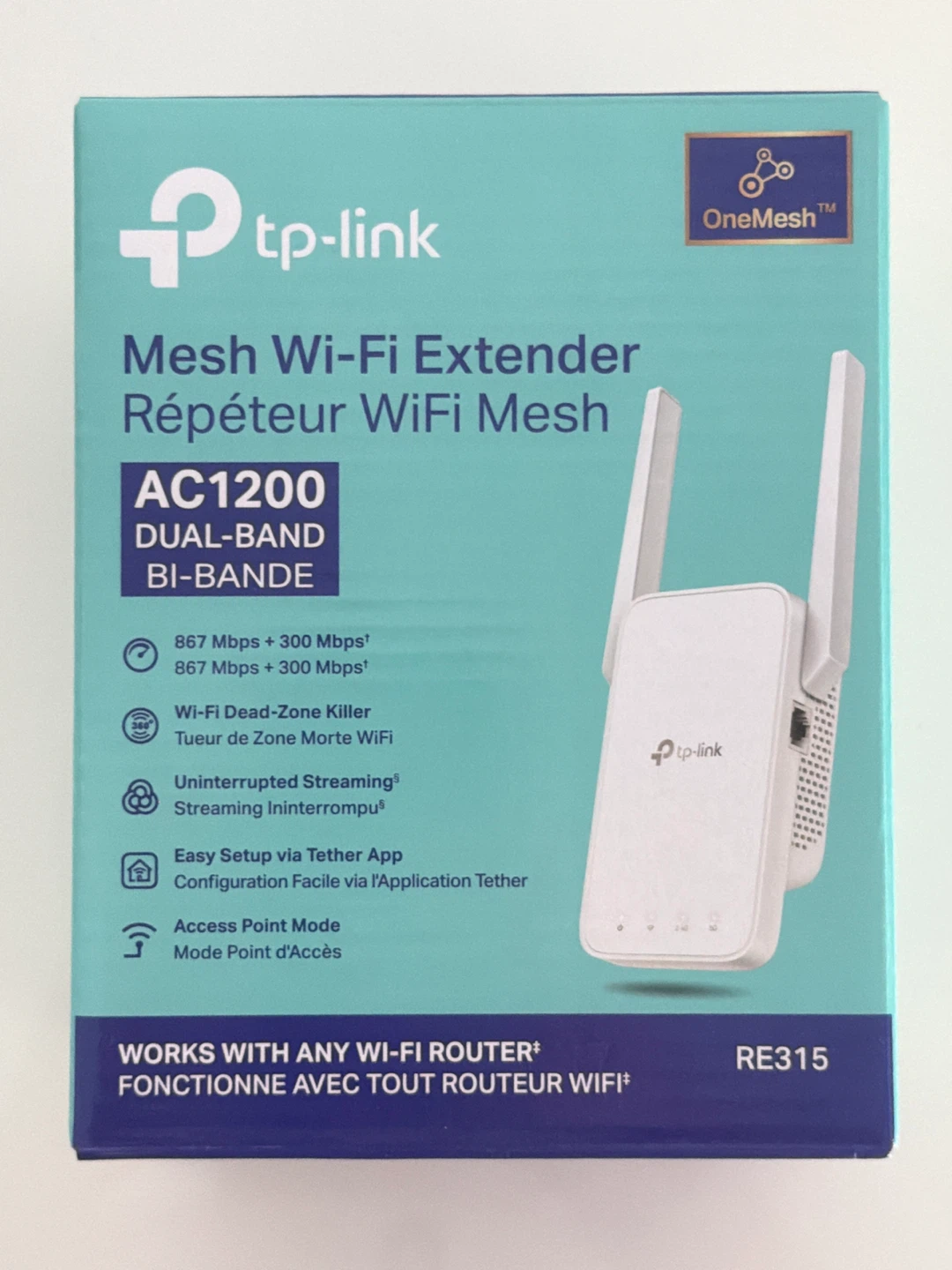 TP-Link AC1200 Mesh Wi-Fi Extender RE315