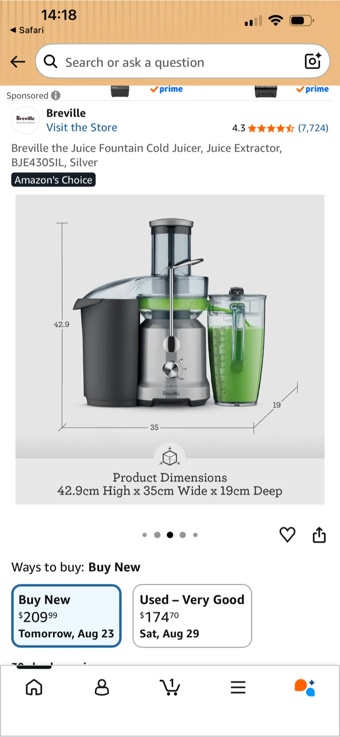 Breville the Juice Fountain Cold Juicer, Juice Extractor