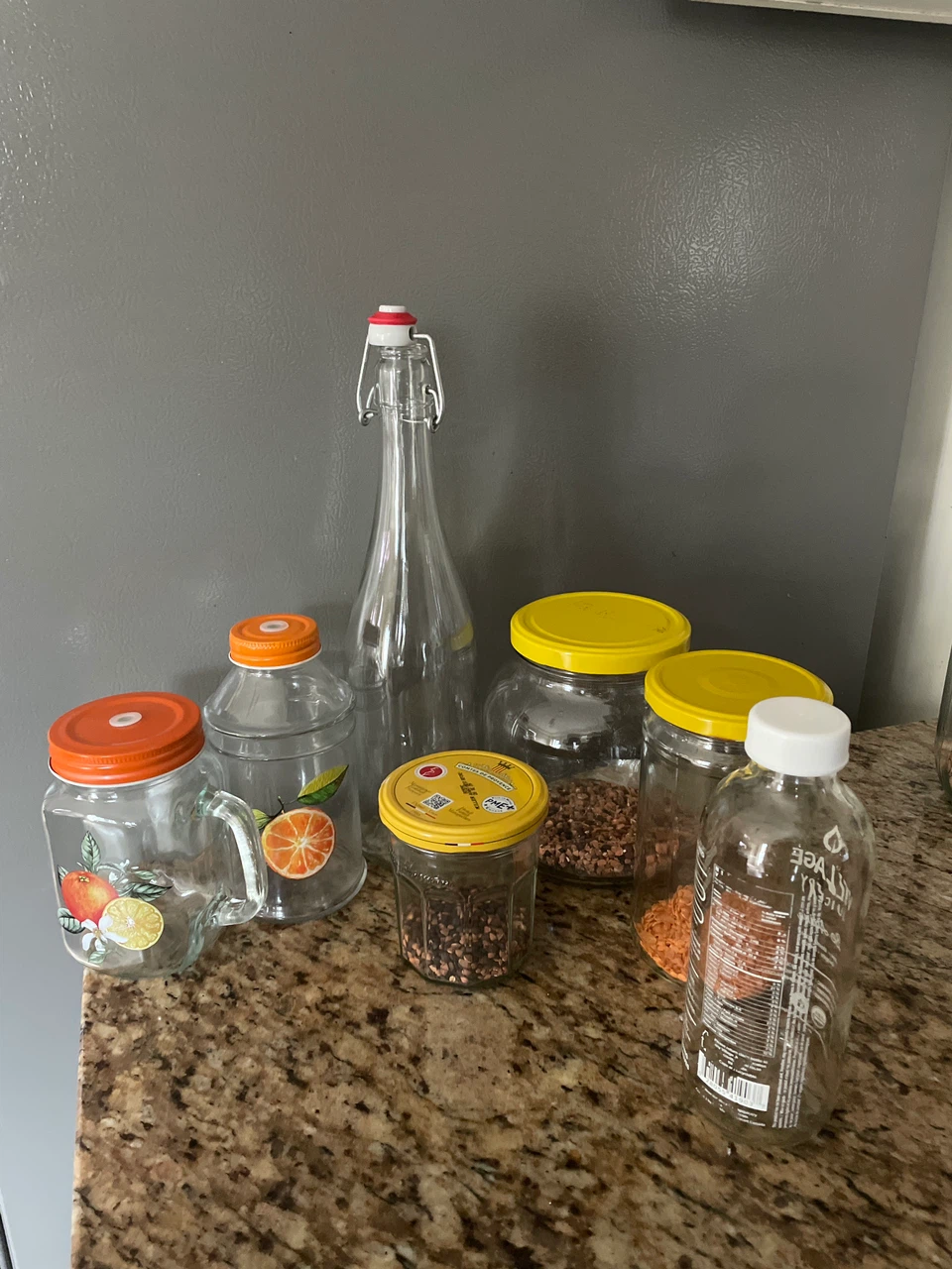 Assorted Glass Jars and Bottles