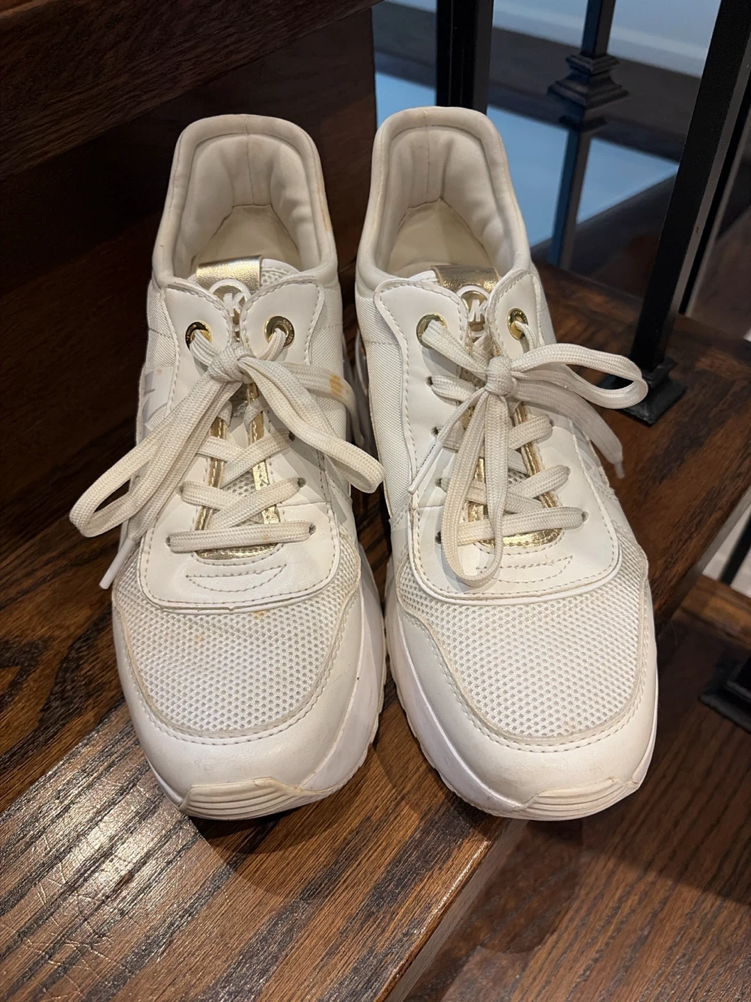 Michael Kors Women's White Gold Sneakers - photo 2