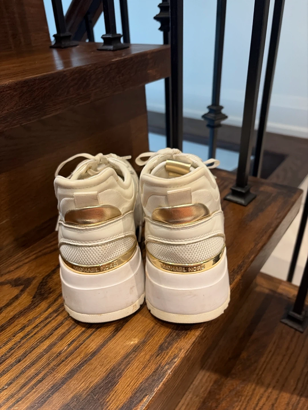 Michael Kors Women's White Gold Sneakers - photo 3