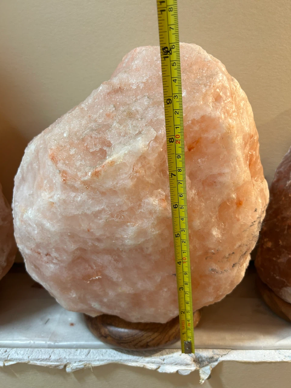 Himalayan salt lamp with wooden base - photo 2