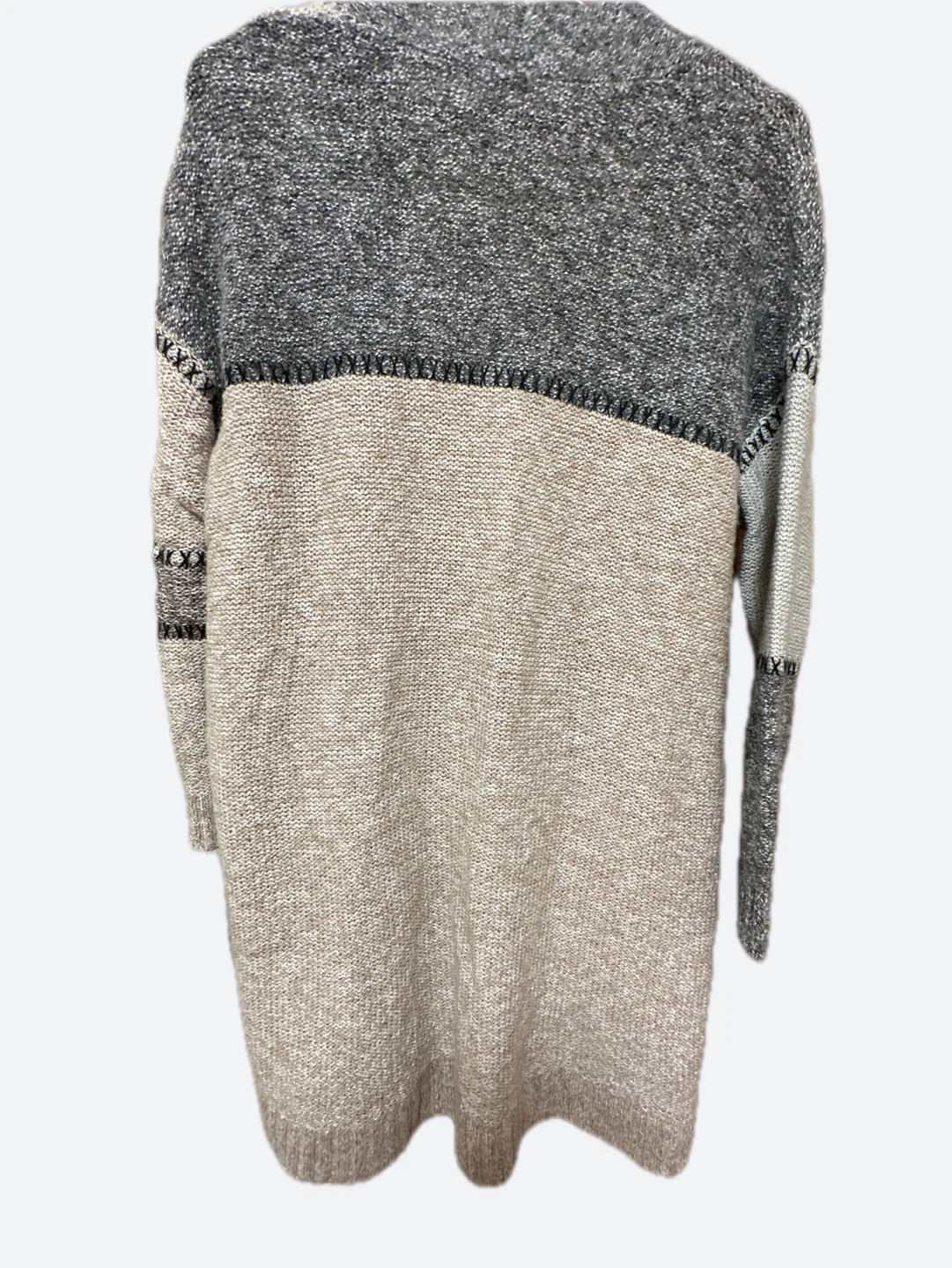 Colour-blocked Longline Cardigan M - 25% wool - photo 3