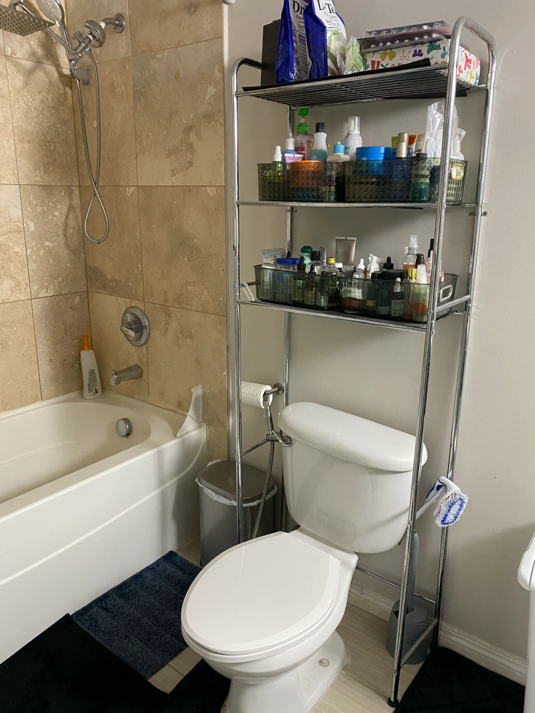 Chrome Over-the-Toilet 3 Tier Shelf Unit
