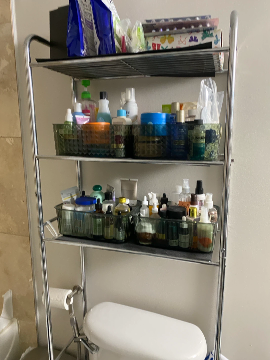 Chrome Over-the-Toilet 3 Tier Shelf Unit - photo 3