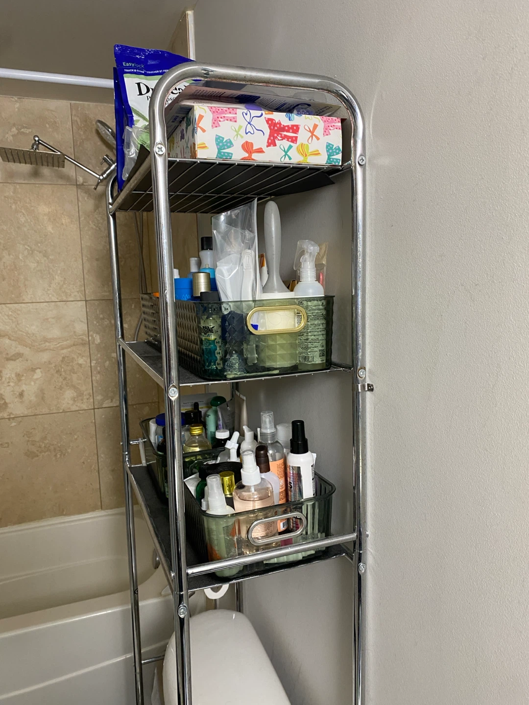 Chrome Over-the-Toilet 3 Tier Shelf Unit - photo 4
