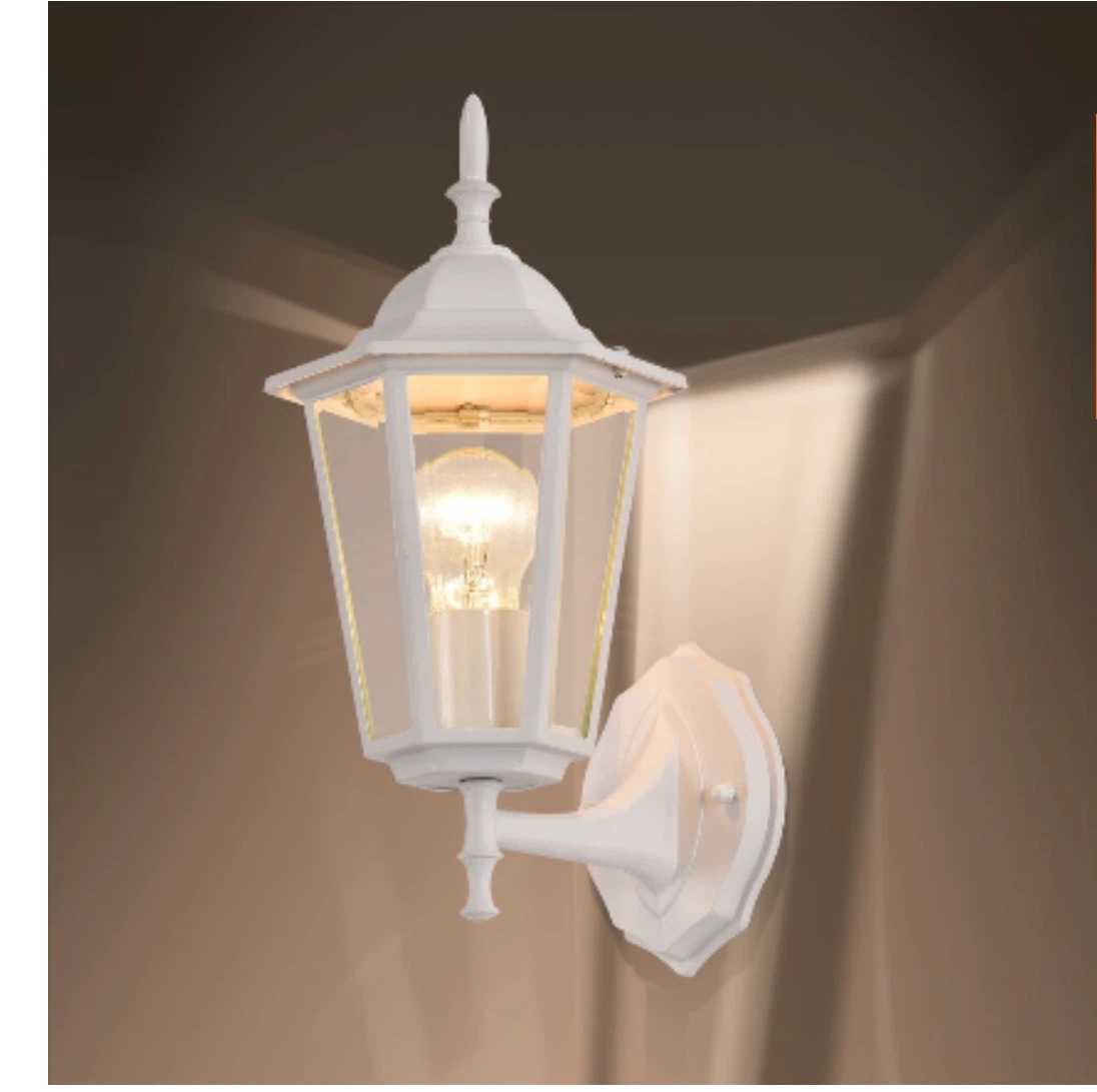 C Cattleya White Outdoor Wall Lantern Sconce 2-Pack - photo 2