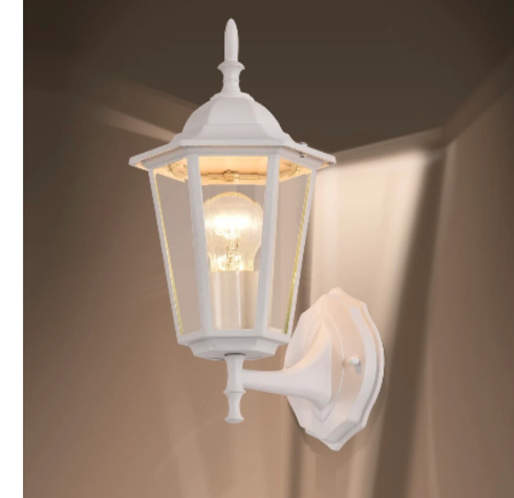 C Cattleya White Outdoor Wall Lantern Sconce 2-Pack - photo 3