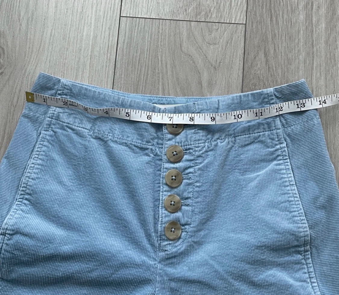 Anthropologie Harrison Wide Leg Corduroy pants, vintage blue, 0 - photo 4