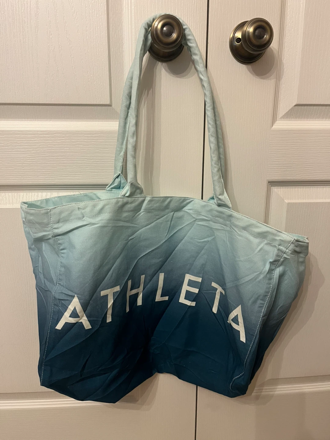 Athleta Blue Ombre Cotton Tote Bag