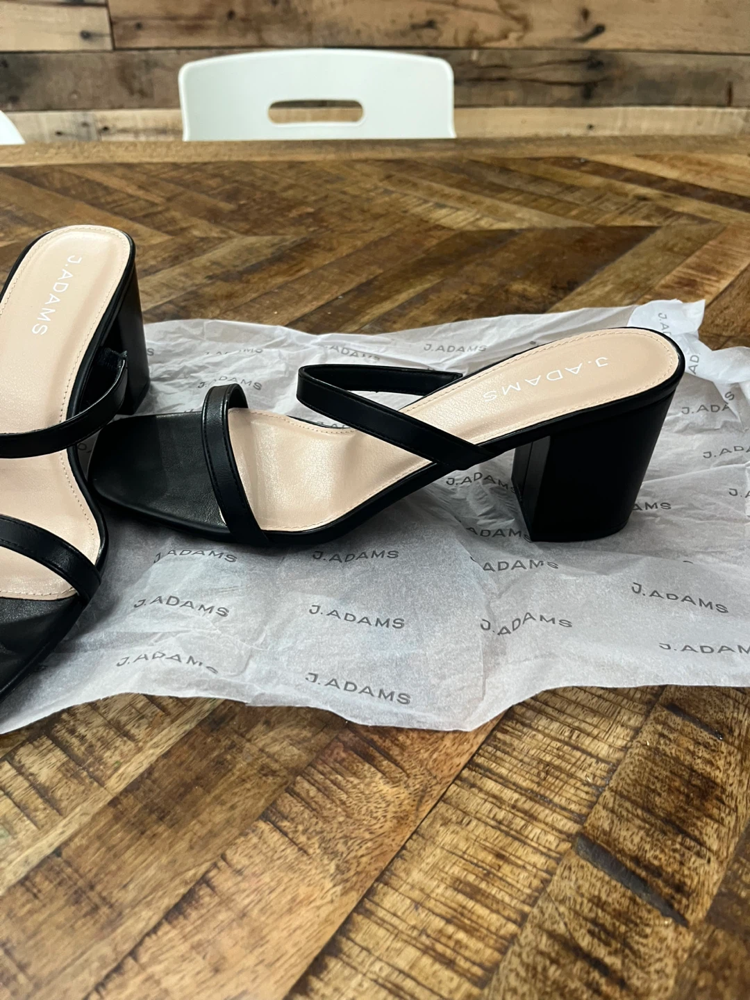 J. Adams Stormi Black Heeled Sandals Size 9.5 - photo 2