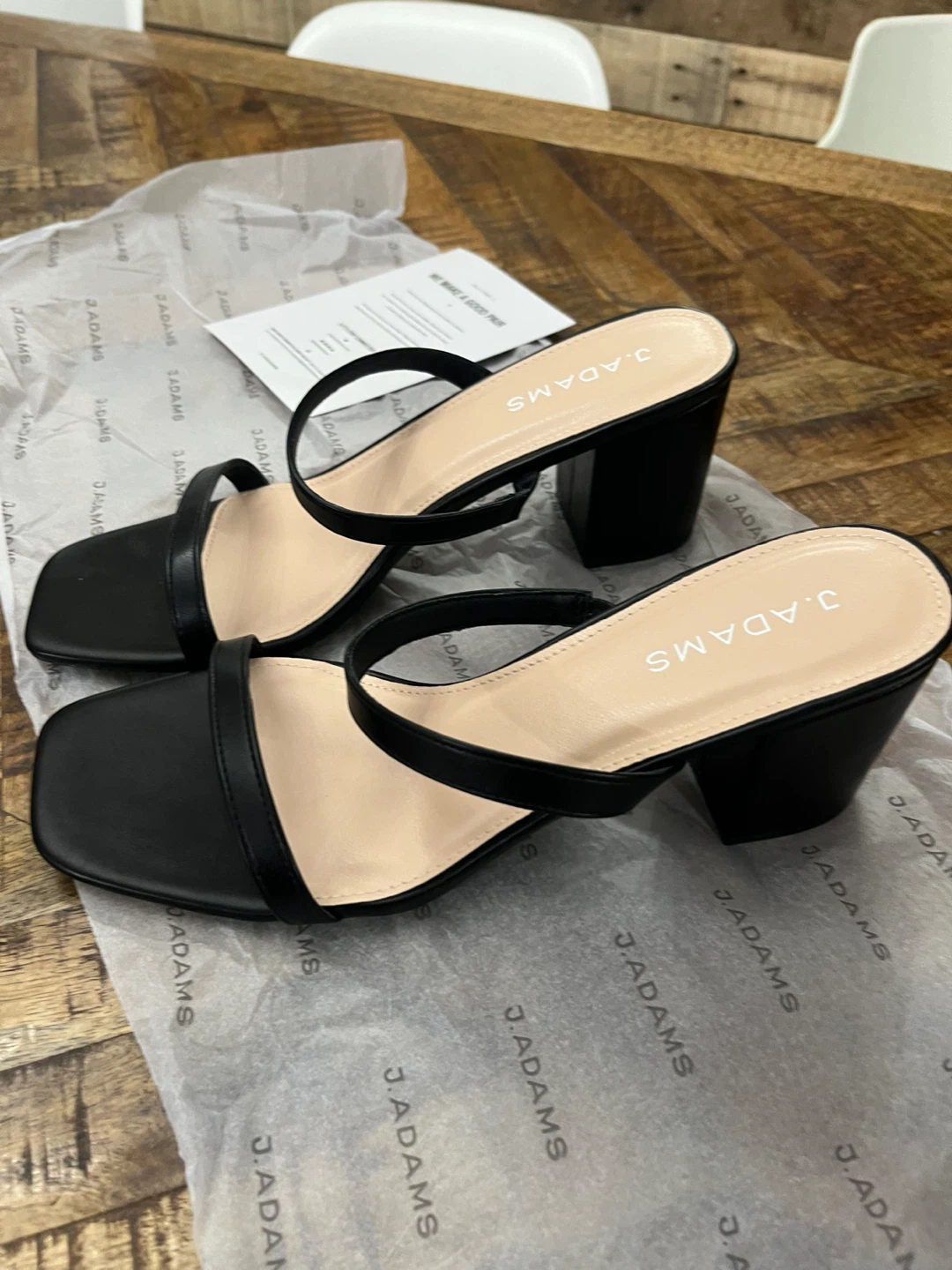 J. Adams Stormi Black Heeled Sandals Size 9.5 - photo 4