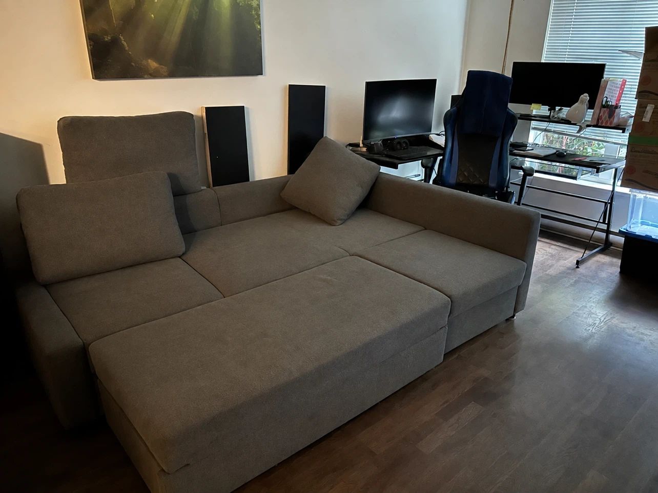 IKEA HOLMSUND sleeper sofa in medium grey