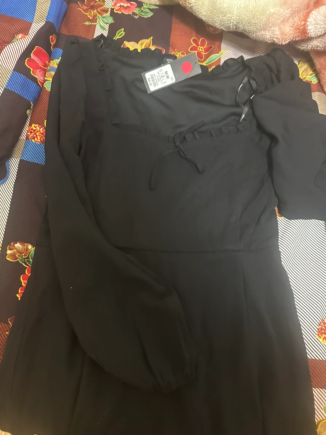 Forever 21 Black Long Sleeve Ruffle Midi Dress - photo 3