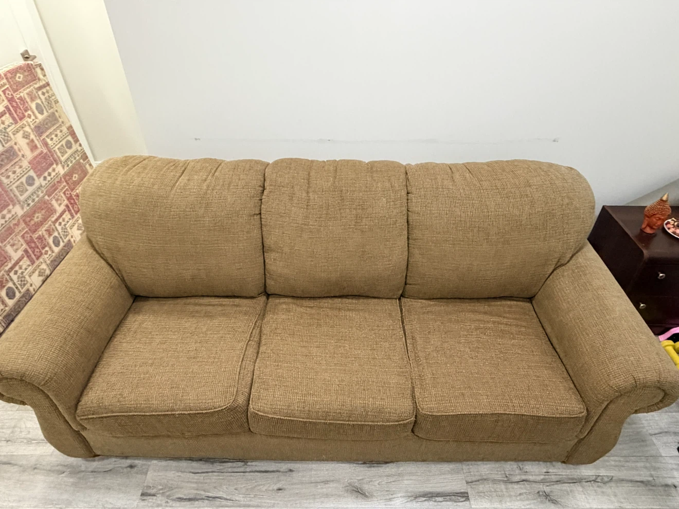 3 Seater Brown Fabric Sofa for Sale - photo 2