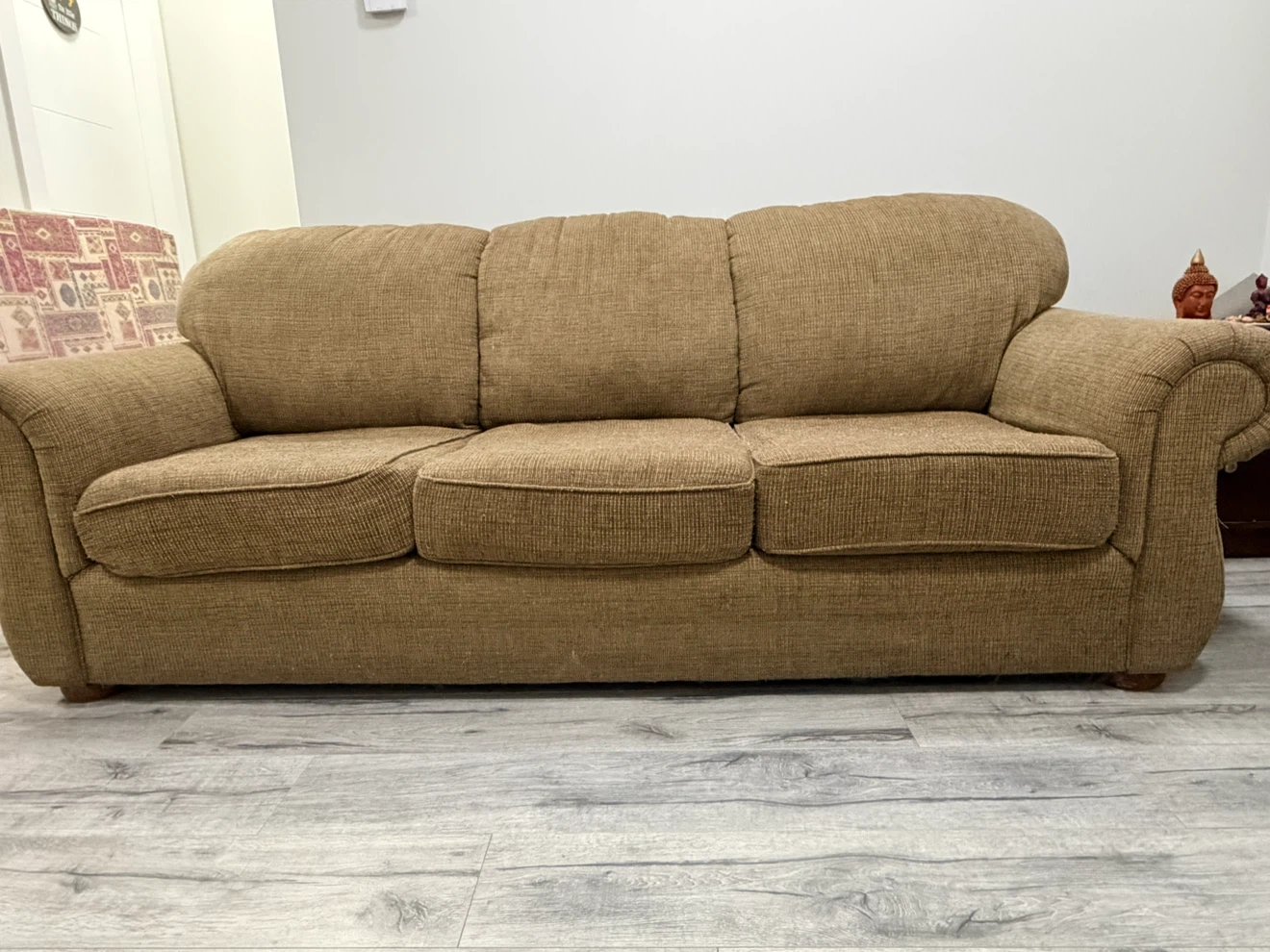 3 Seater Brown Fabric Sofa for Sale - photo 3
