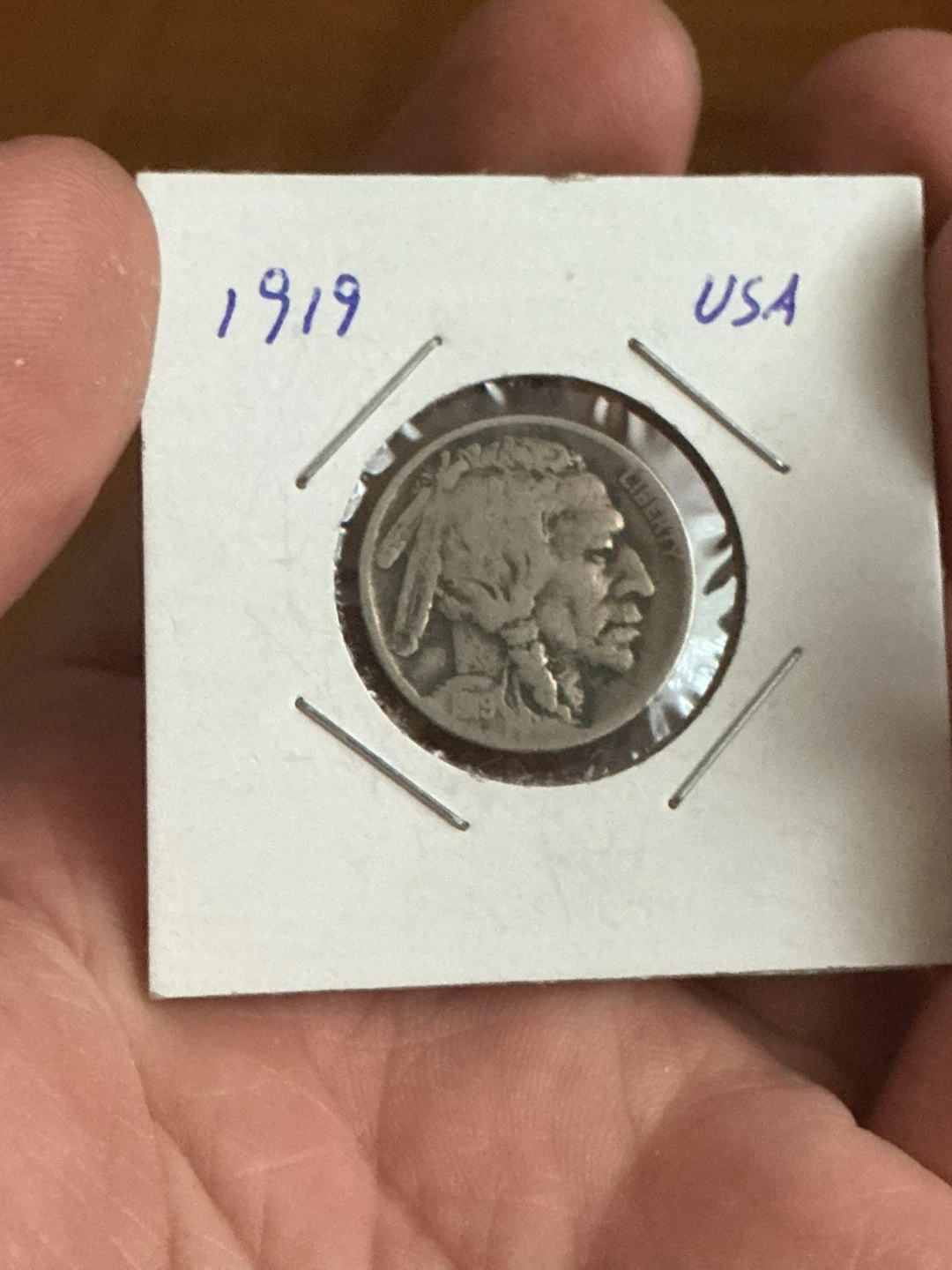 Antique 1919 USA Indian head