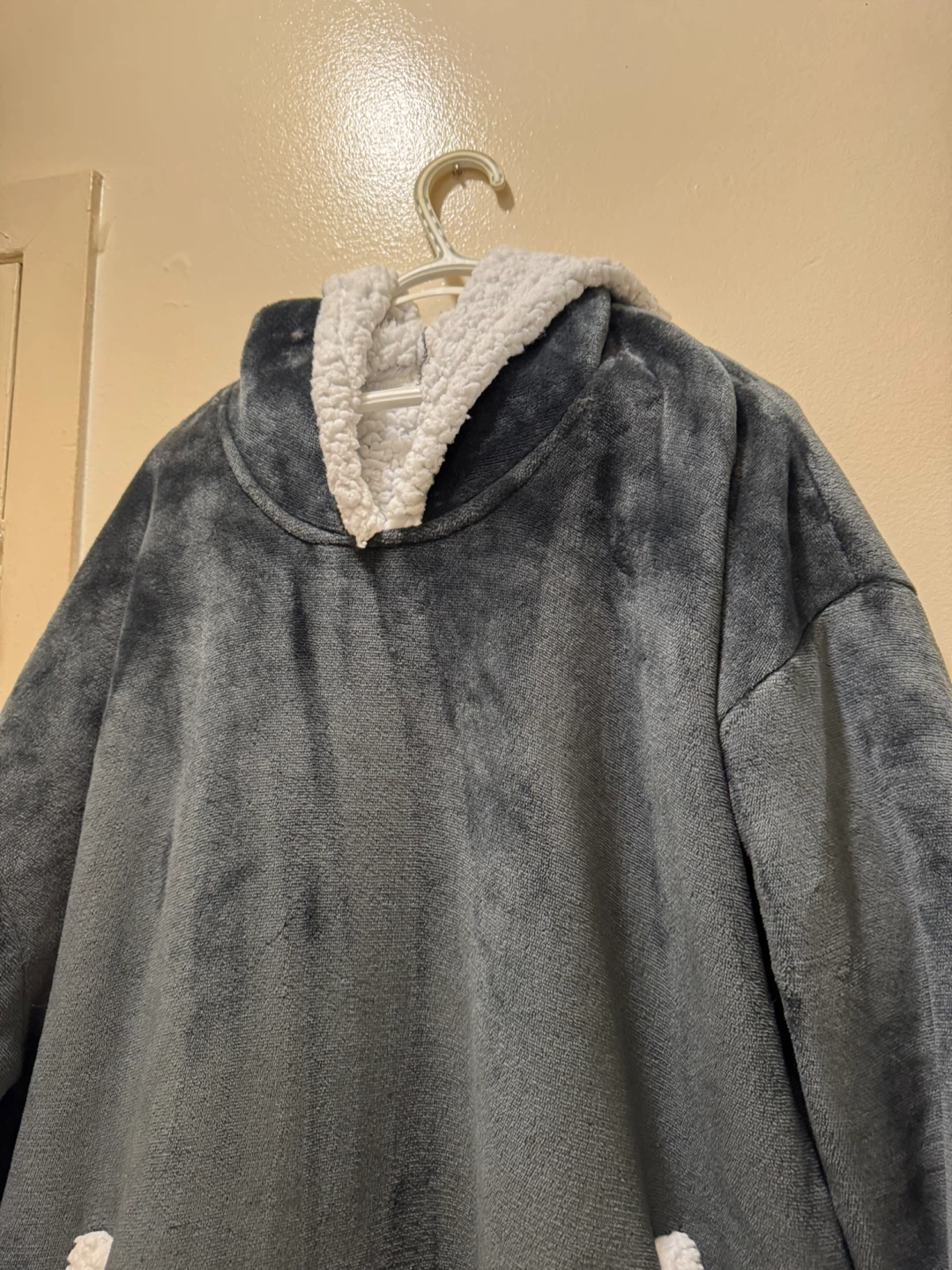 Grey Oversized Plush Hoodie Blanket - photo 2