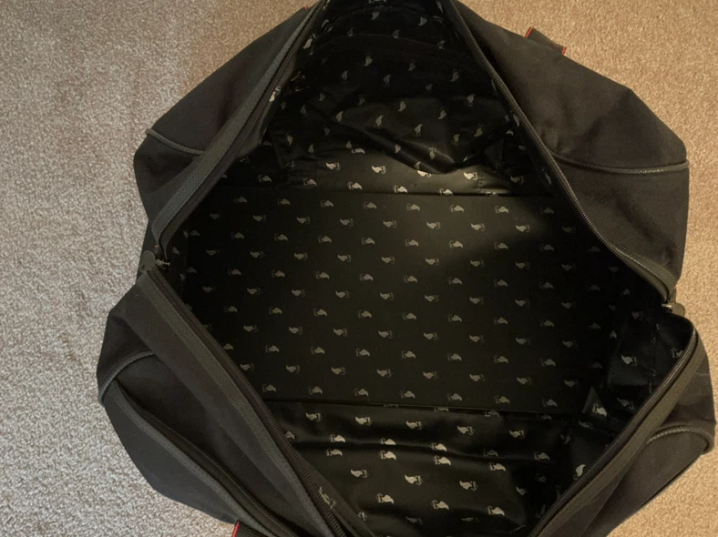 Black Duffle Bag with Red Trim - photo 4