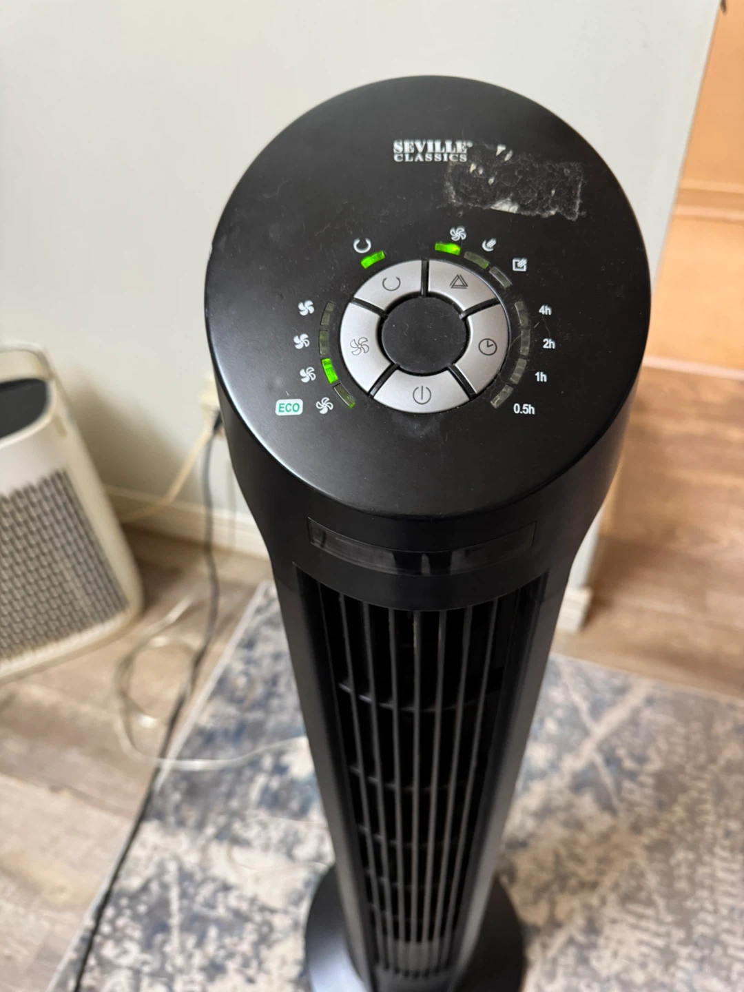 Seville Classics Black Oscillating Tower Fan - photo 2