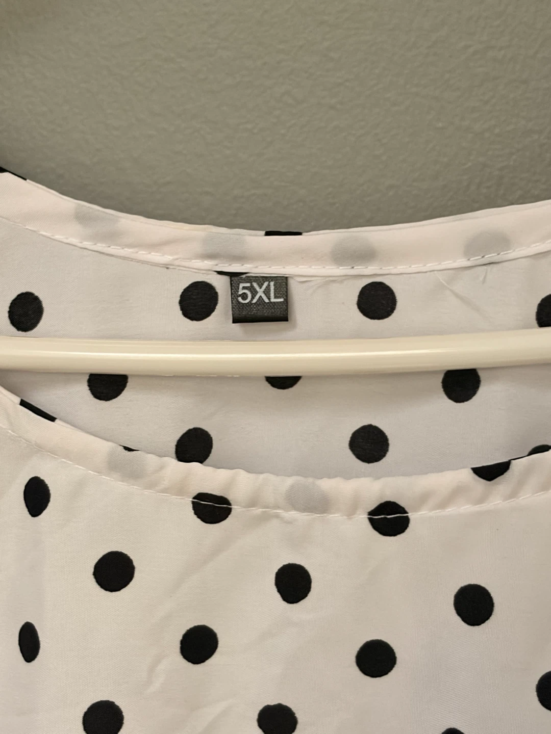 White and Black 5XL Polka Dot Maxi Dress - photo 2