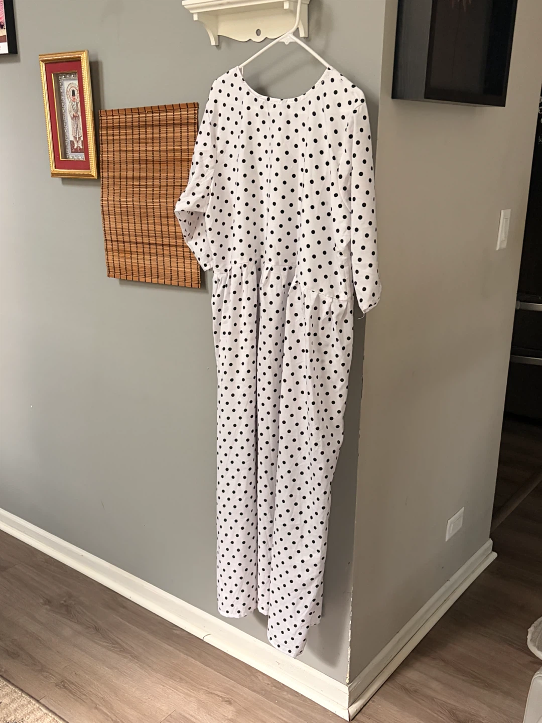 White and Black 5XL Polka Dot Maxi Dress - photo 5