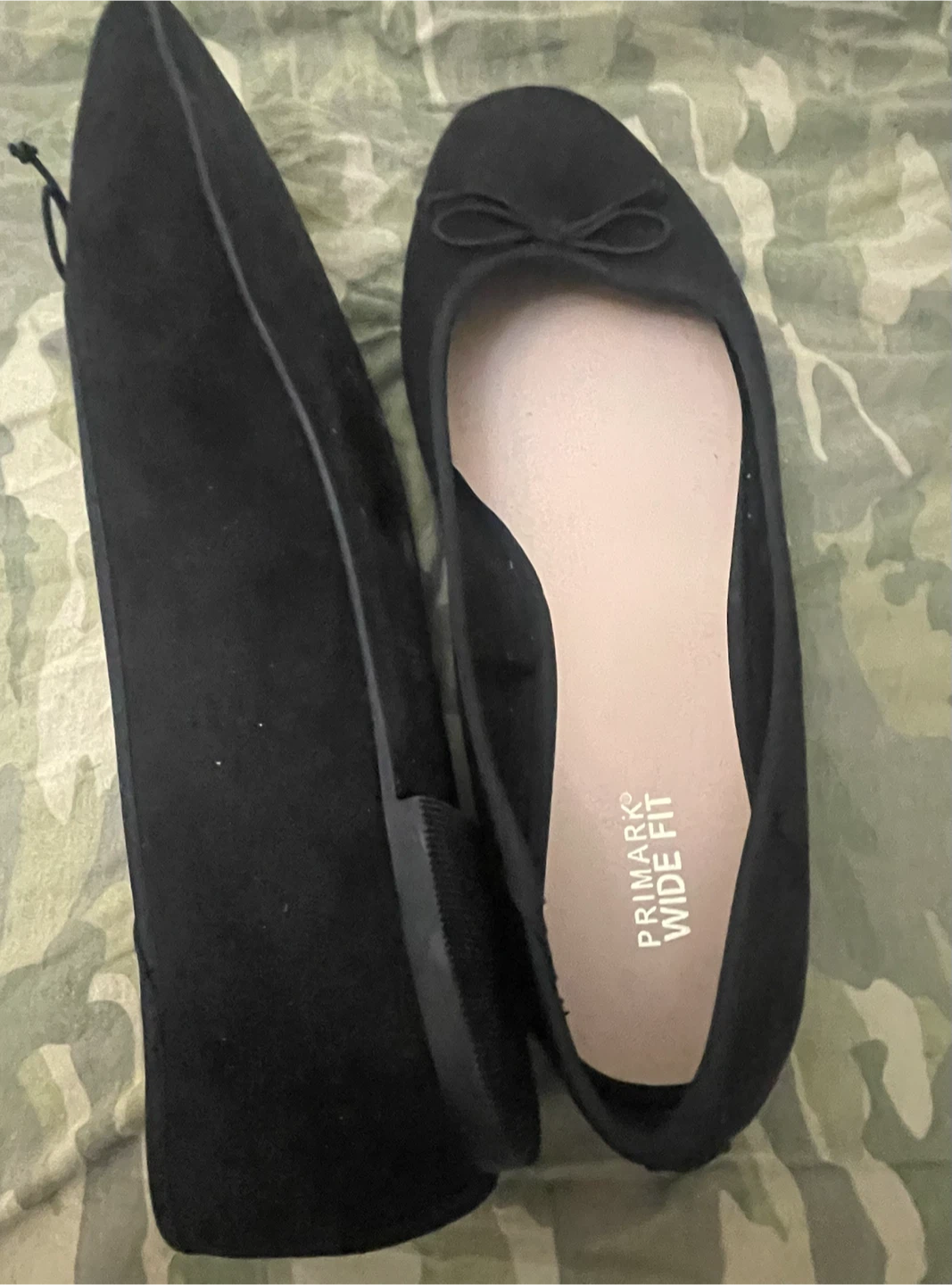 Primark Wide Fit Black Ballet Flats and Sandals size 10