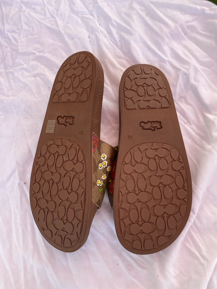 Coach Floral Slides Size 10 - photo 2