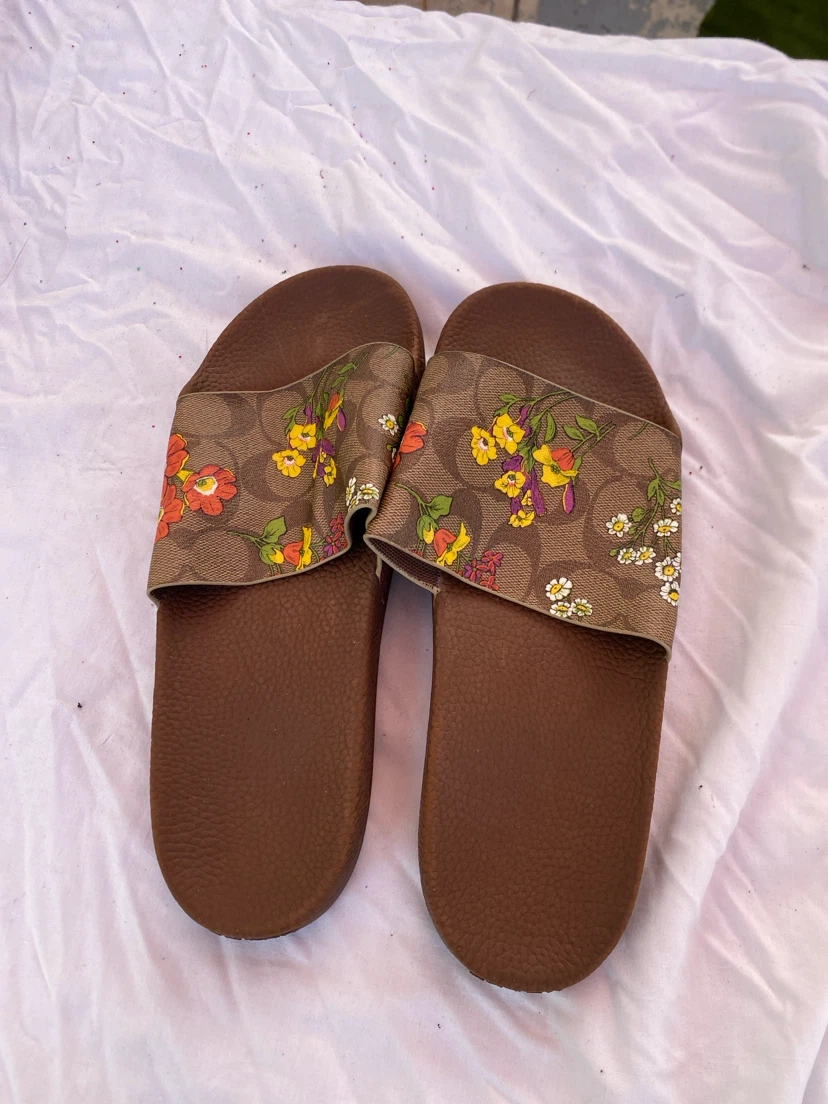 Coach Floral Slides Size 10 - photo 3