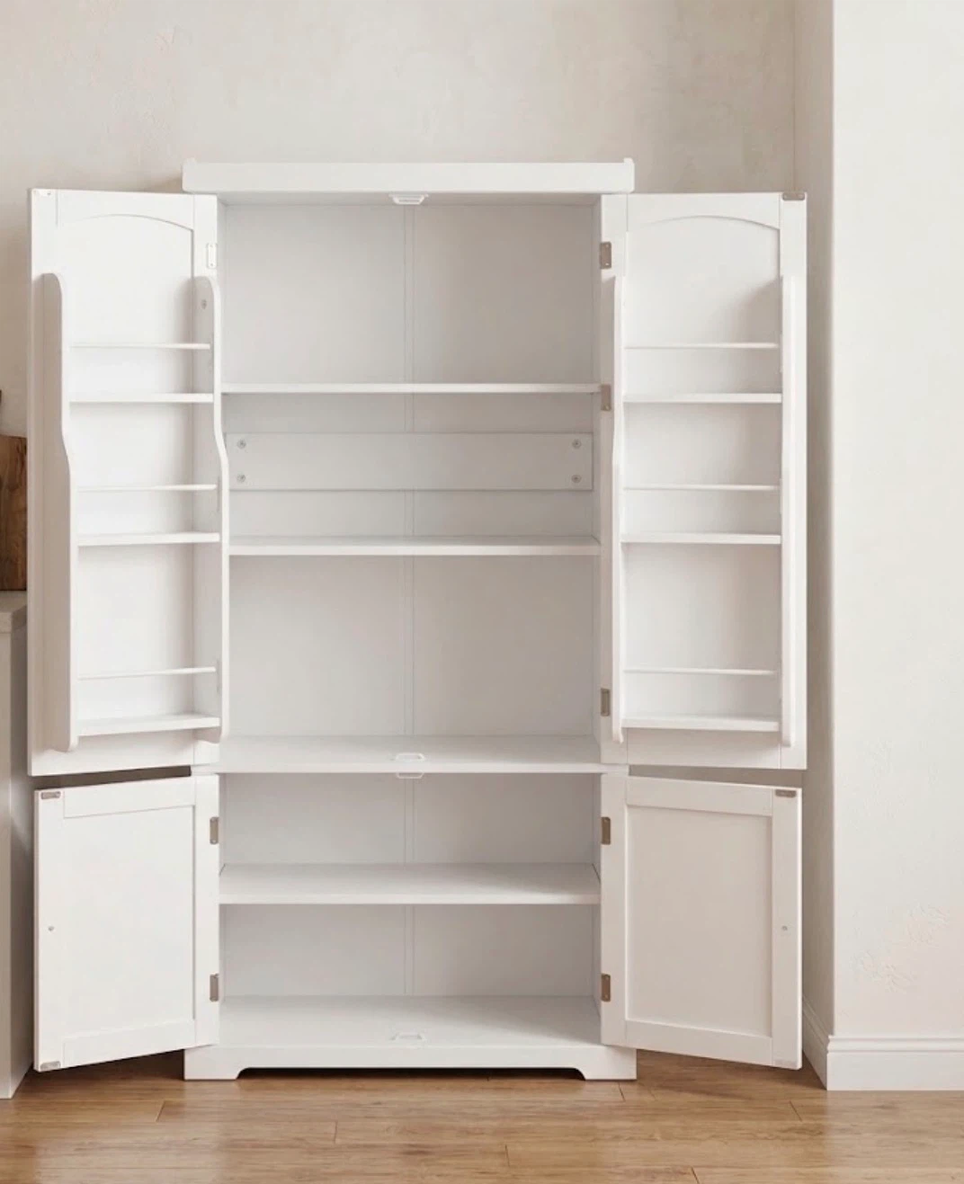 White Storage Cabinet with Double Doors - photo 2