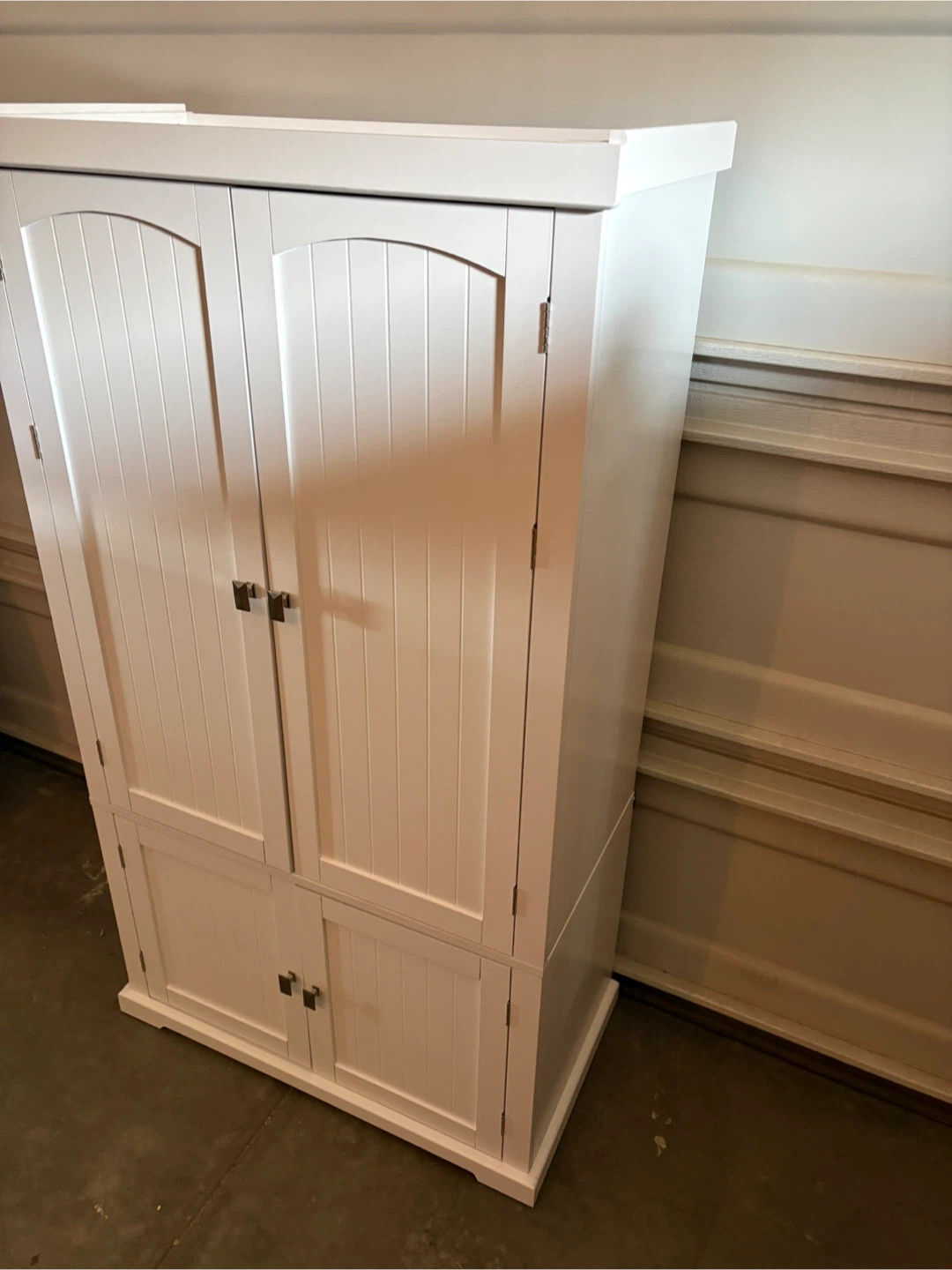White Storage Cabinet with Double Doors - photo 4