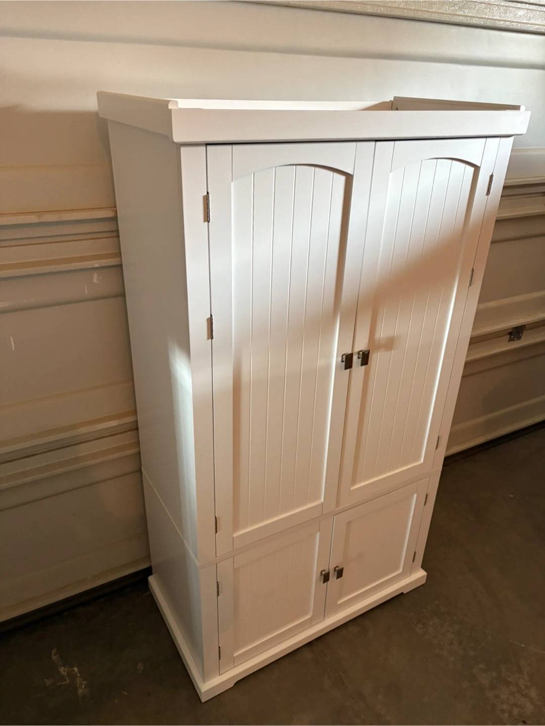 White Storage Cabinet with Double Doors - photo 5