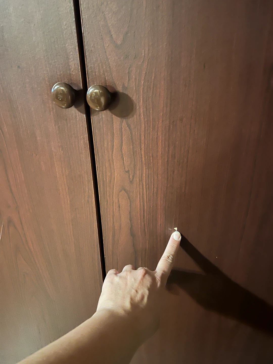 Dark Wood Armoire with Drawers - photo 5