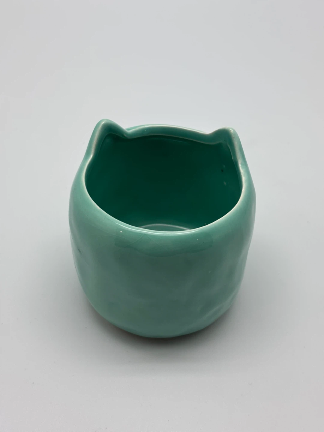 Ceramic cat miniature plant pot - photo 2