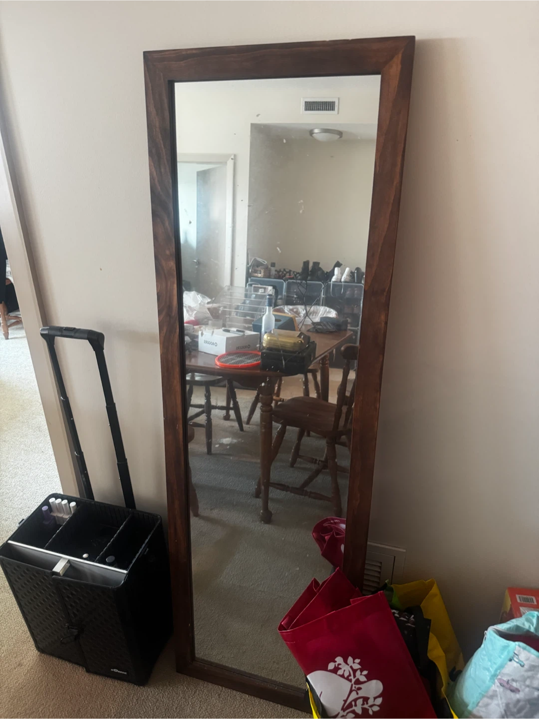 Wooden Standing Mirror