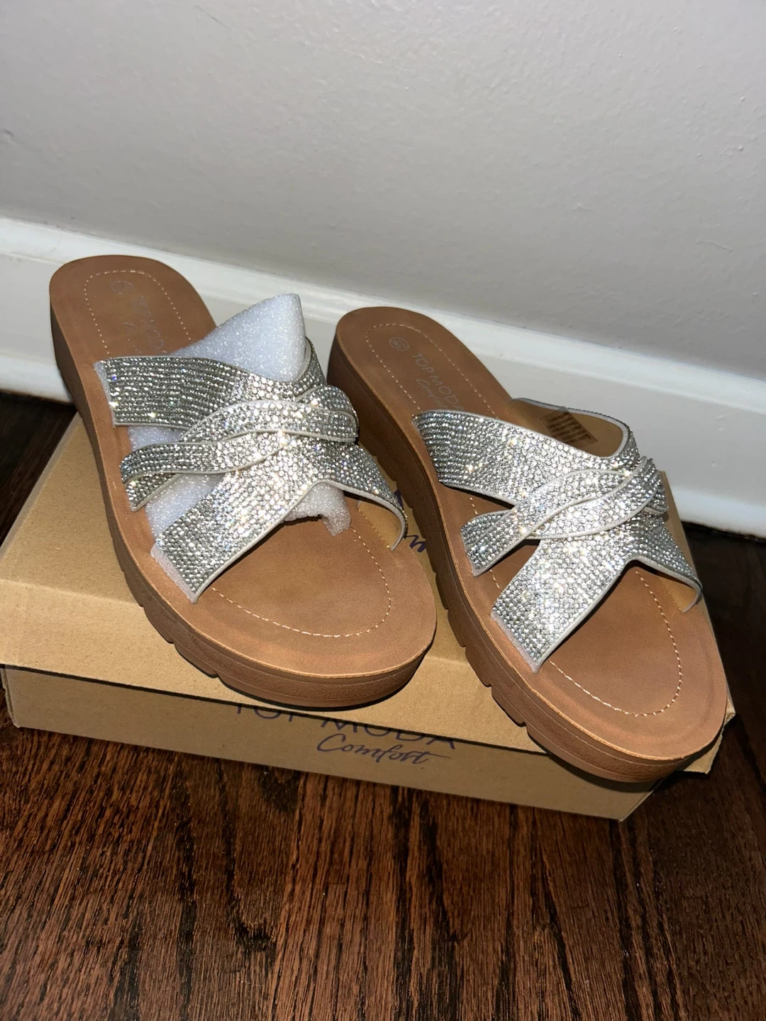 Top Moda Crystal Slide Sandals - photo 3