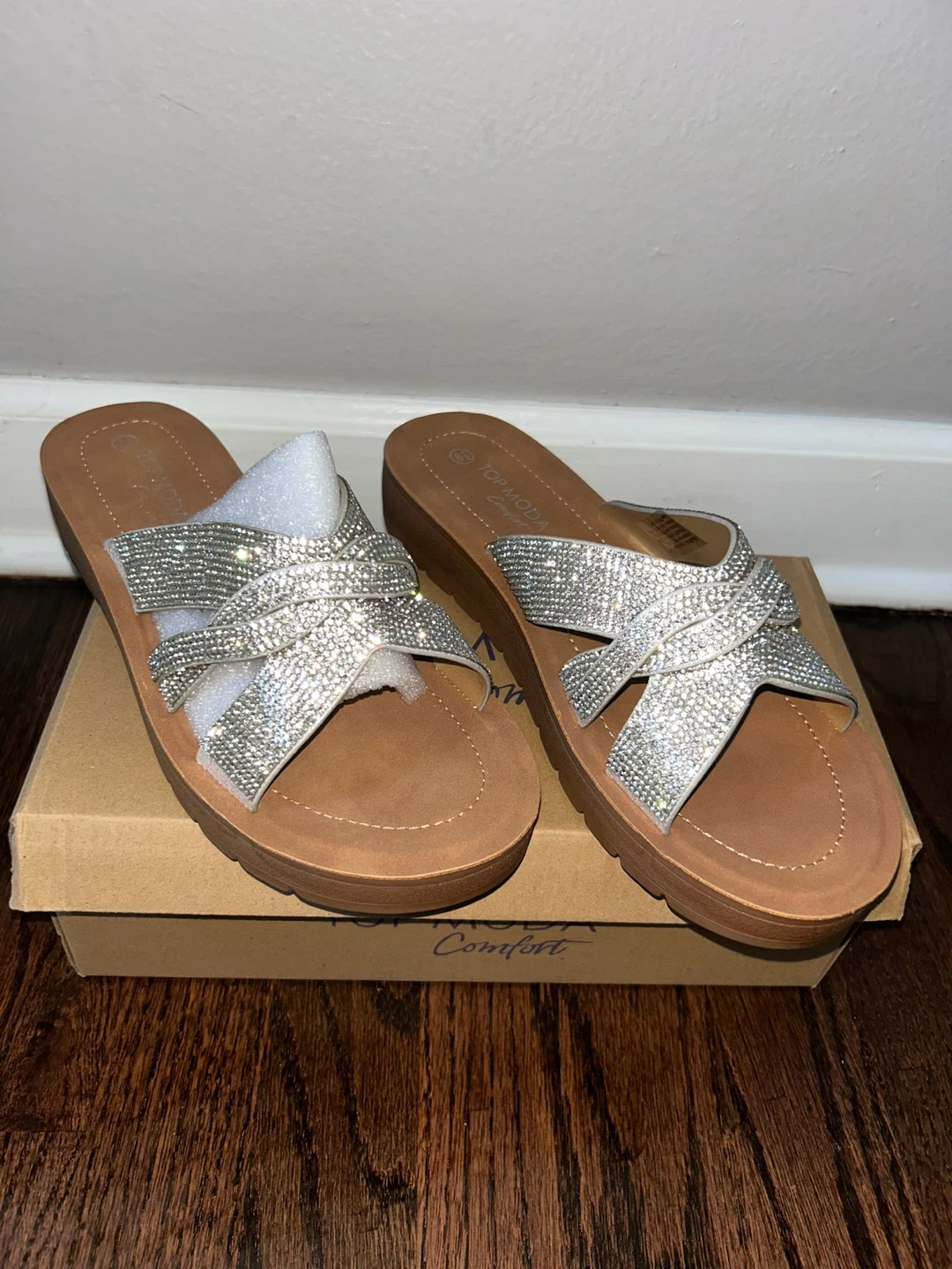 Top Moda Crystal Slide Sandals - photo 4