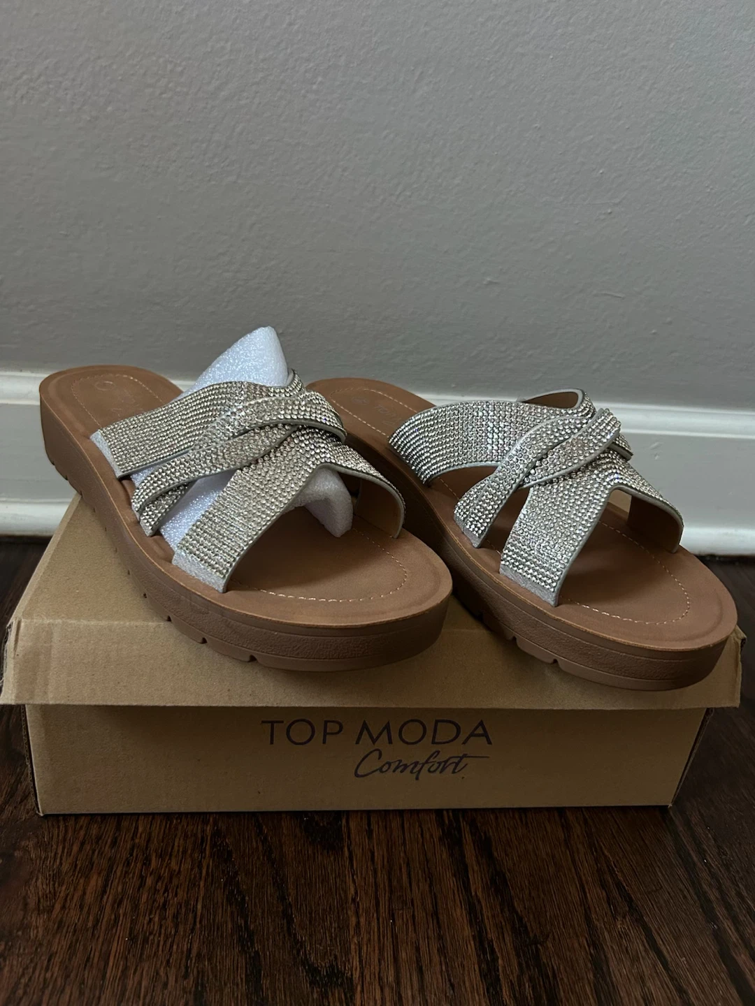 Top Moda Crystal Slide Sandals - photo 5