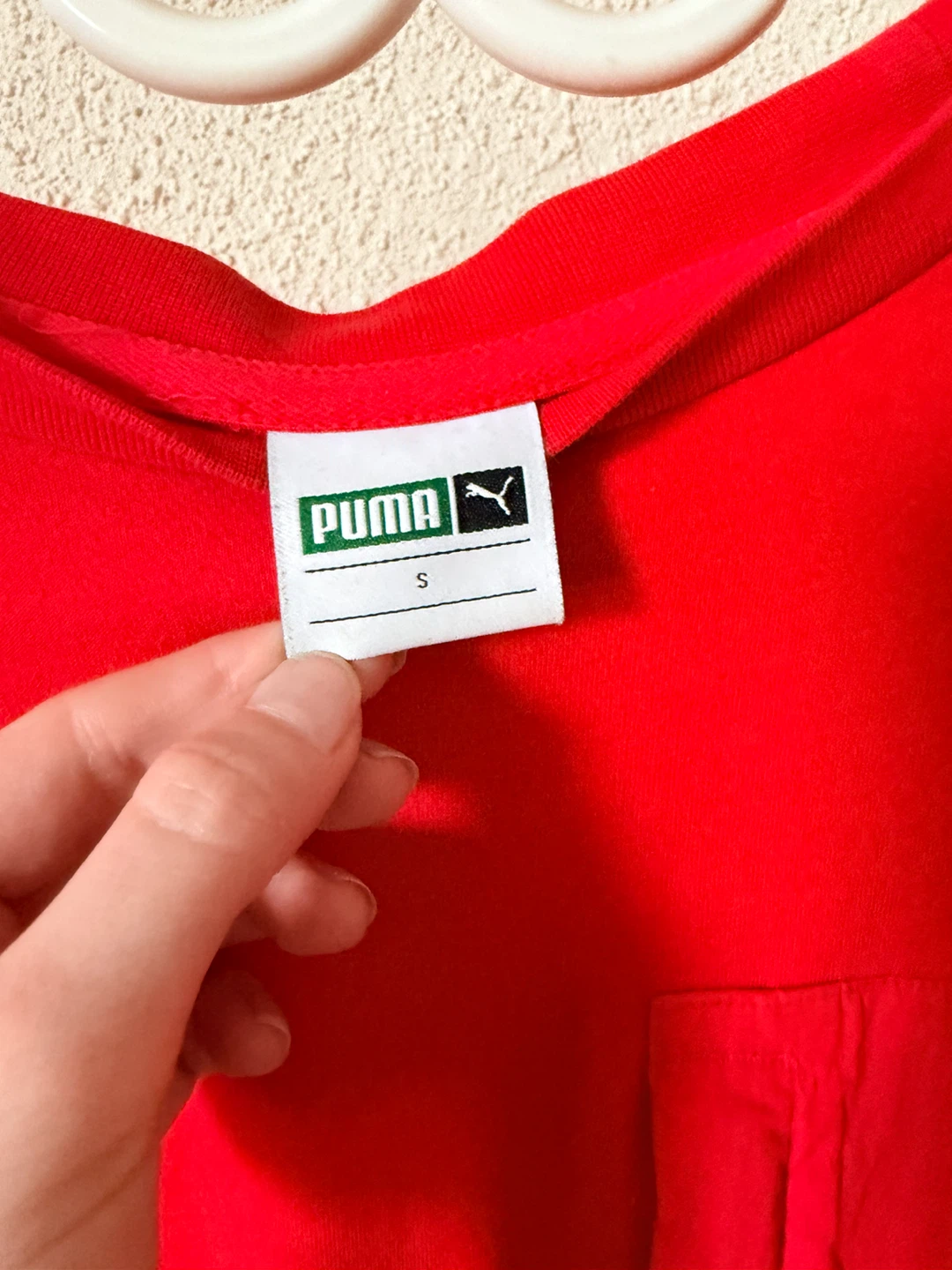 Puma Long Sleeve Pocket T-Shirt - Red Size S - photo 2