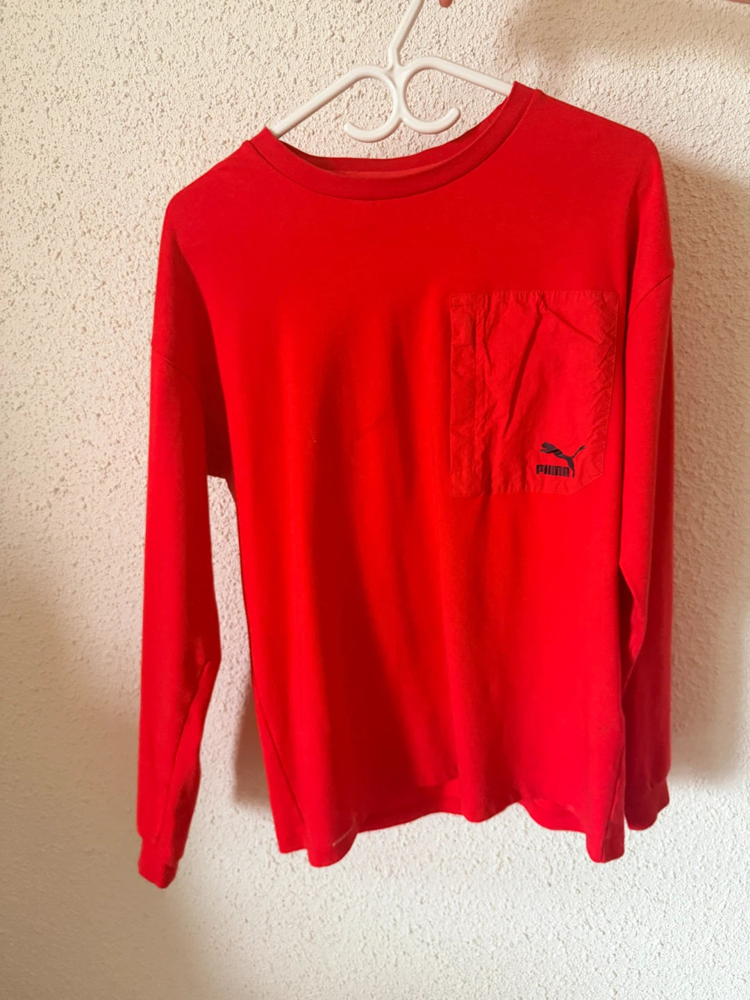 Puma Long Sleeve Pocket T-Shirt - Red Size S - photo 3