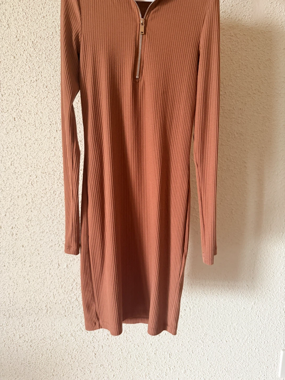 Ribbed Zipper Dress