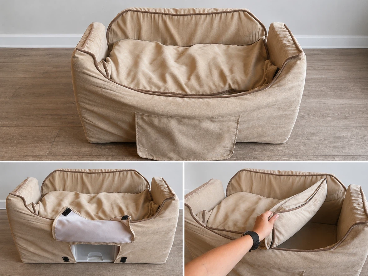 CAR Pet Bed with Storage Pocket